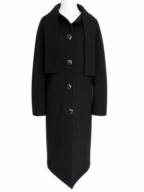 Vintage Moschino Cheap And Chic 100% Virgin Wool Scarf Coat Jacket Italy US 8
